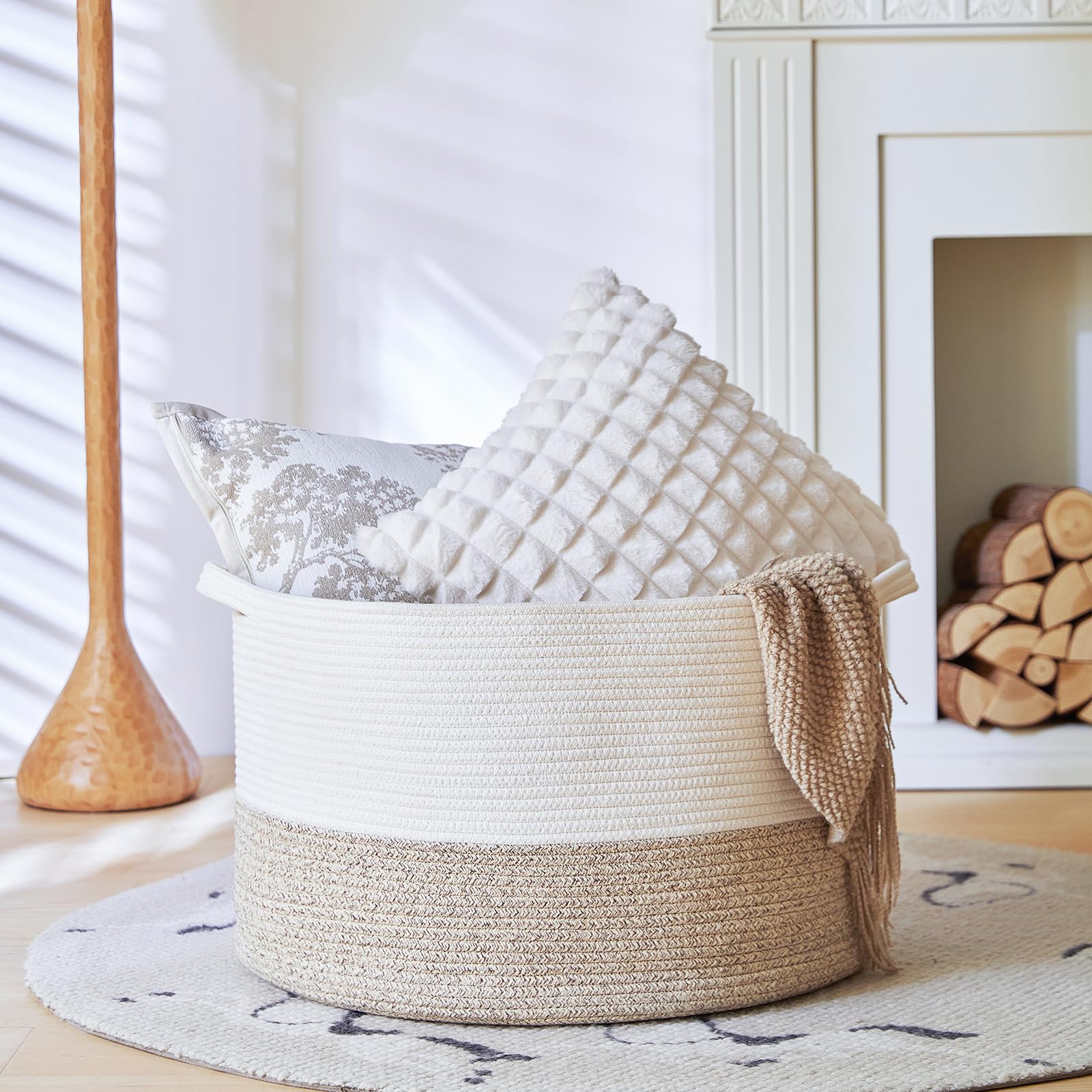 R RUNKA stylish storage basket enhances organization and calm in any room.