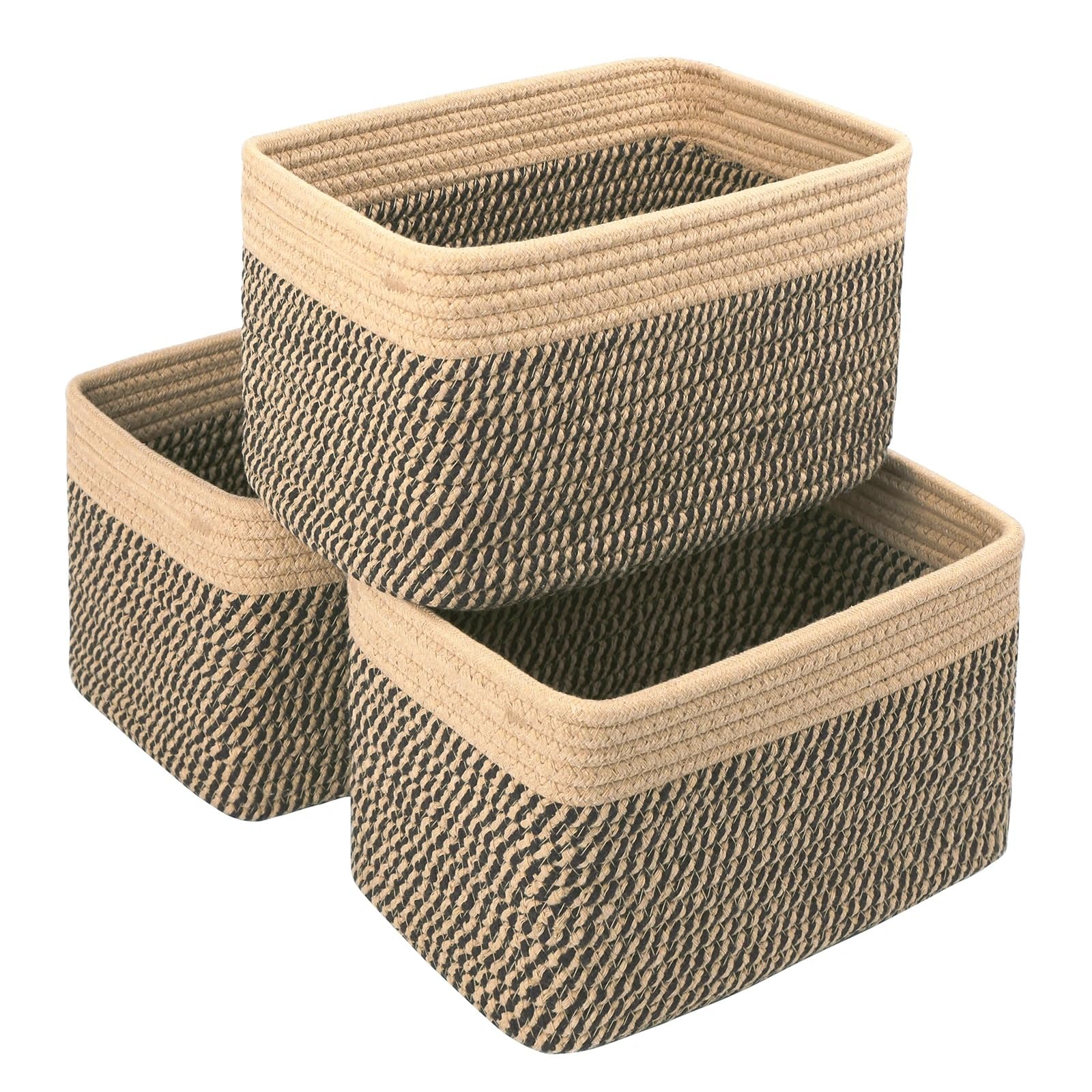 R RUNKA camel front view—compact basket for bathroom storage