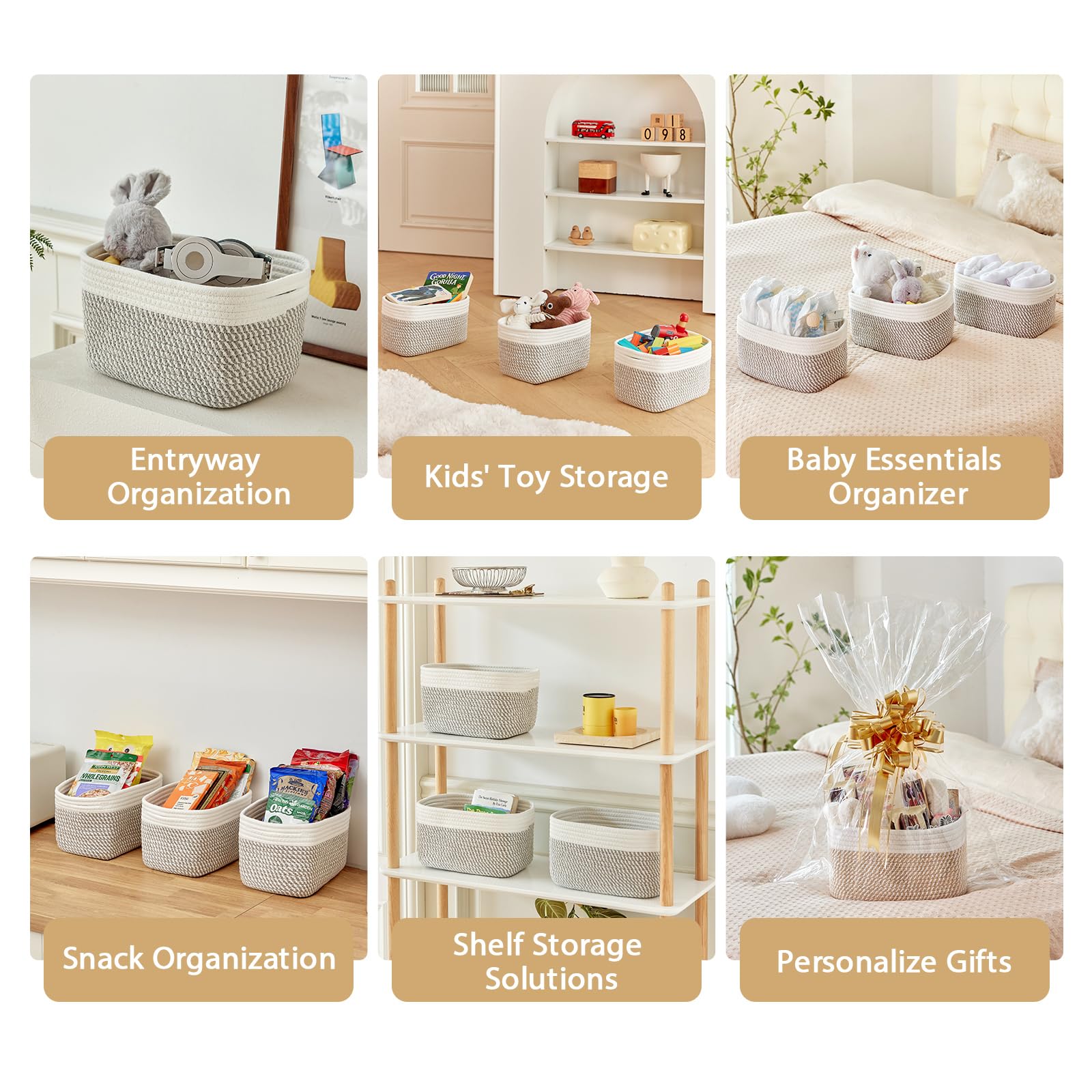 R RUNKA closet tidy basket helps declutter shelves and keep items accessible