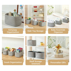 R RUNKA basket top-down shows compact size for desk or shelf storage neatly.