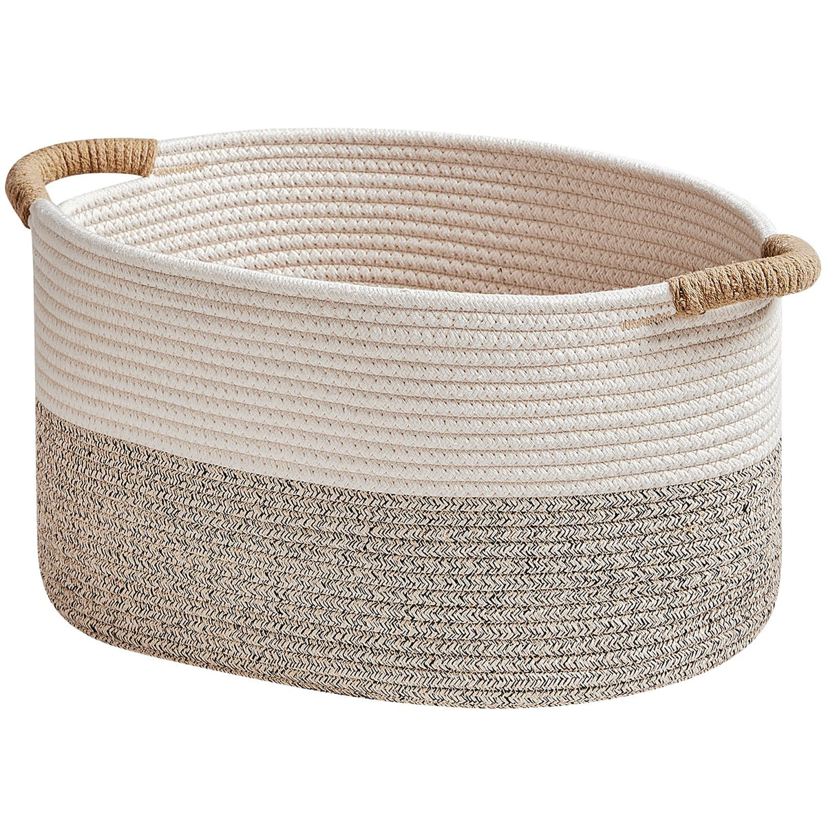 R RUNKA storage basket in cotton rope for toy bin keeps playroom tidy.