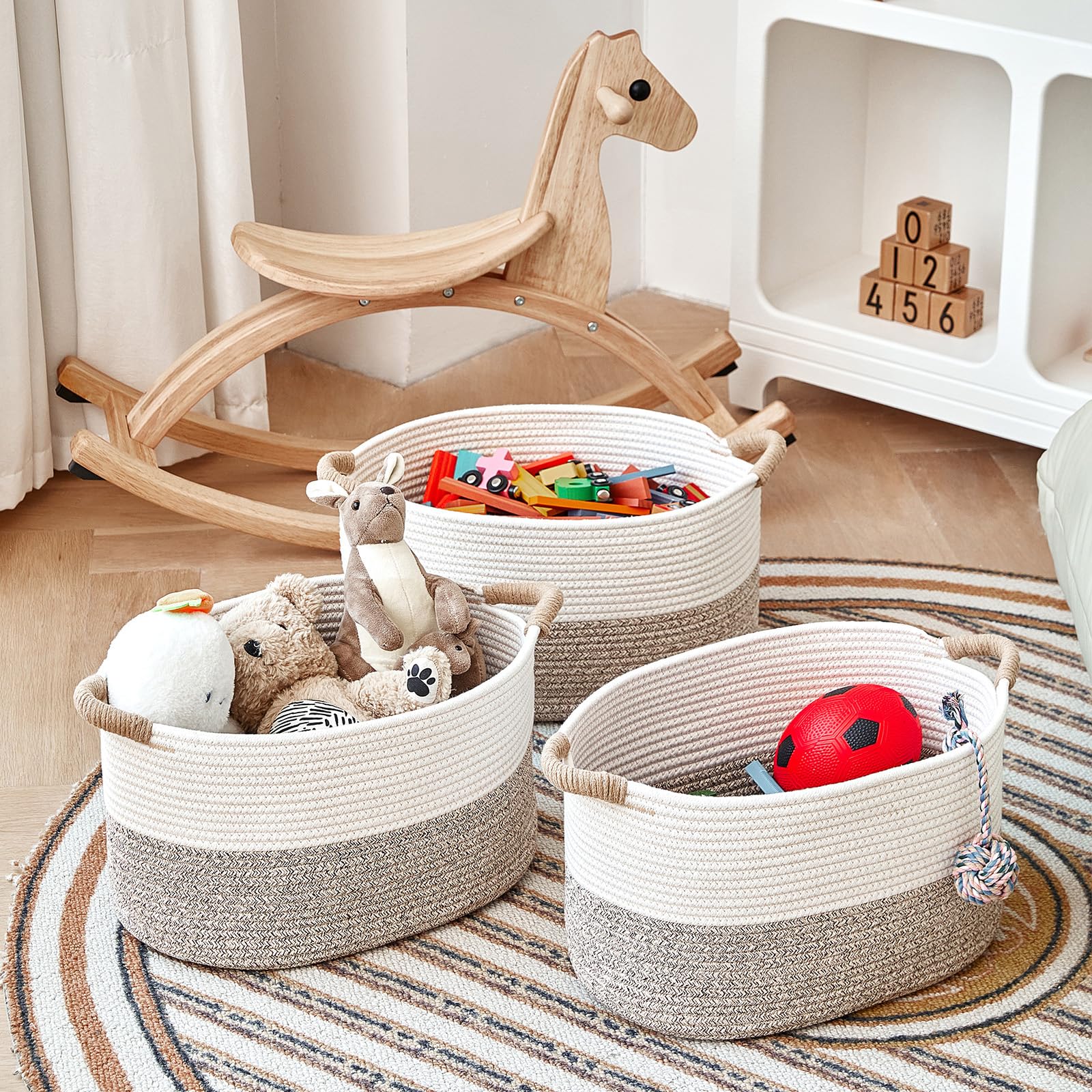 R RUNKA entryway basket helps organize small items neatly.