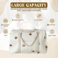 RSENFREMIOR diaper bag tote insulated pockets keep bottles ready