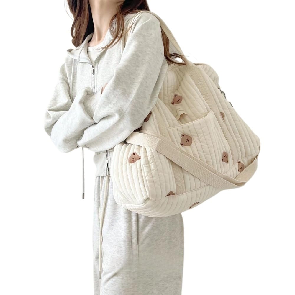 RSENFREMIOR diaper bag tote lightweight cotton for easy carrying