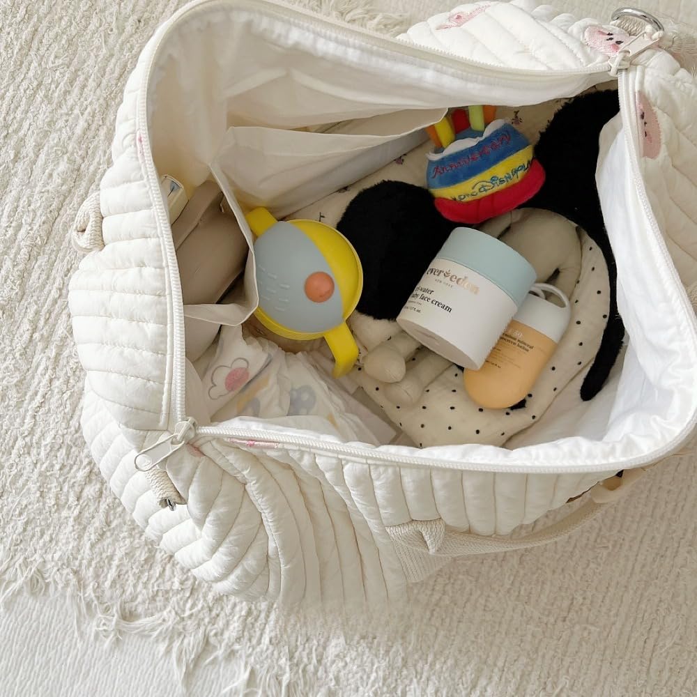 RSENFREMIOR diaper bag tote multiple pockets for organization on trips