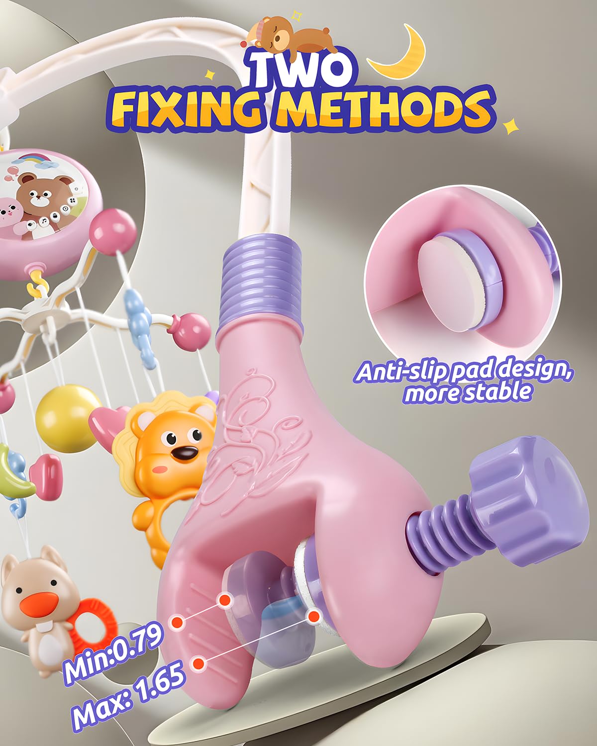 RSEPD five rattles as safe teethers support teething play