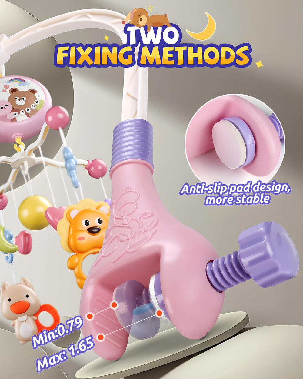 RSEPD five rattles as safe teethers support teething play