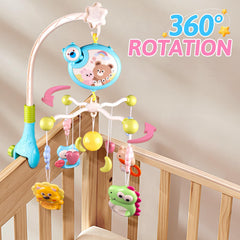 RSEPD crib mobile rattles-teethers provide safe textures for soothing teething moments