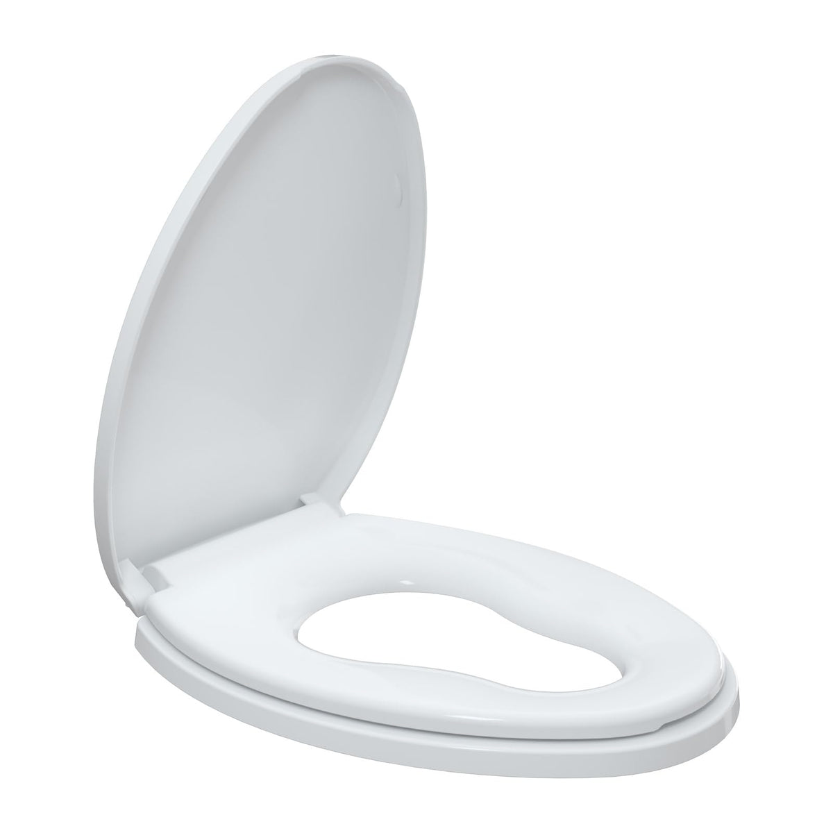 R&T elongated seat dual function in use for adult and toddler seating.