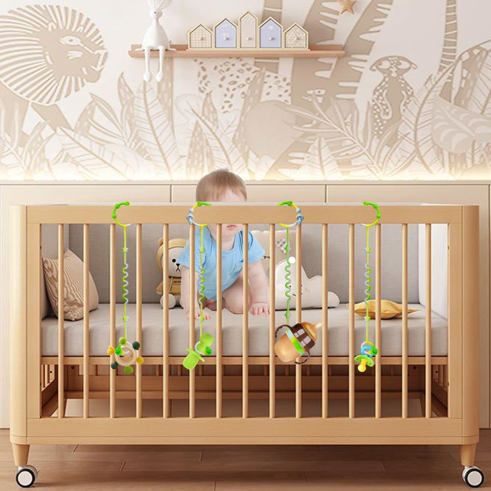 RTMOK baby toy belt design highlighting four-piece adjustable belt system.