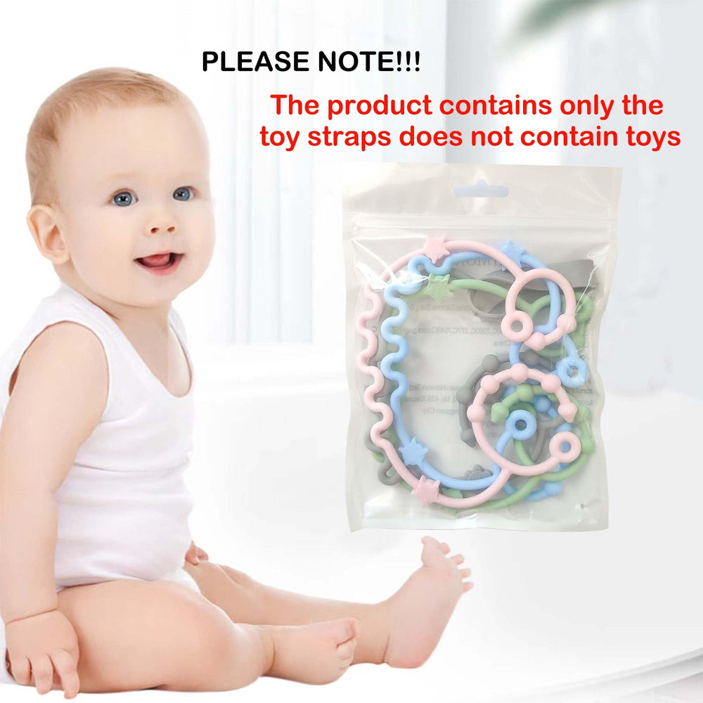 RTMOK bendable teether belt provides flexible positioning and easy cleaning.