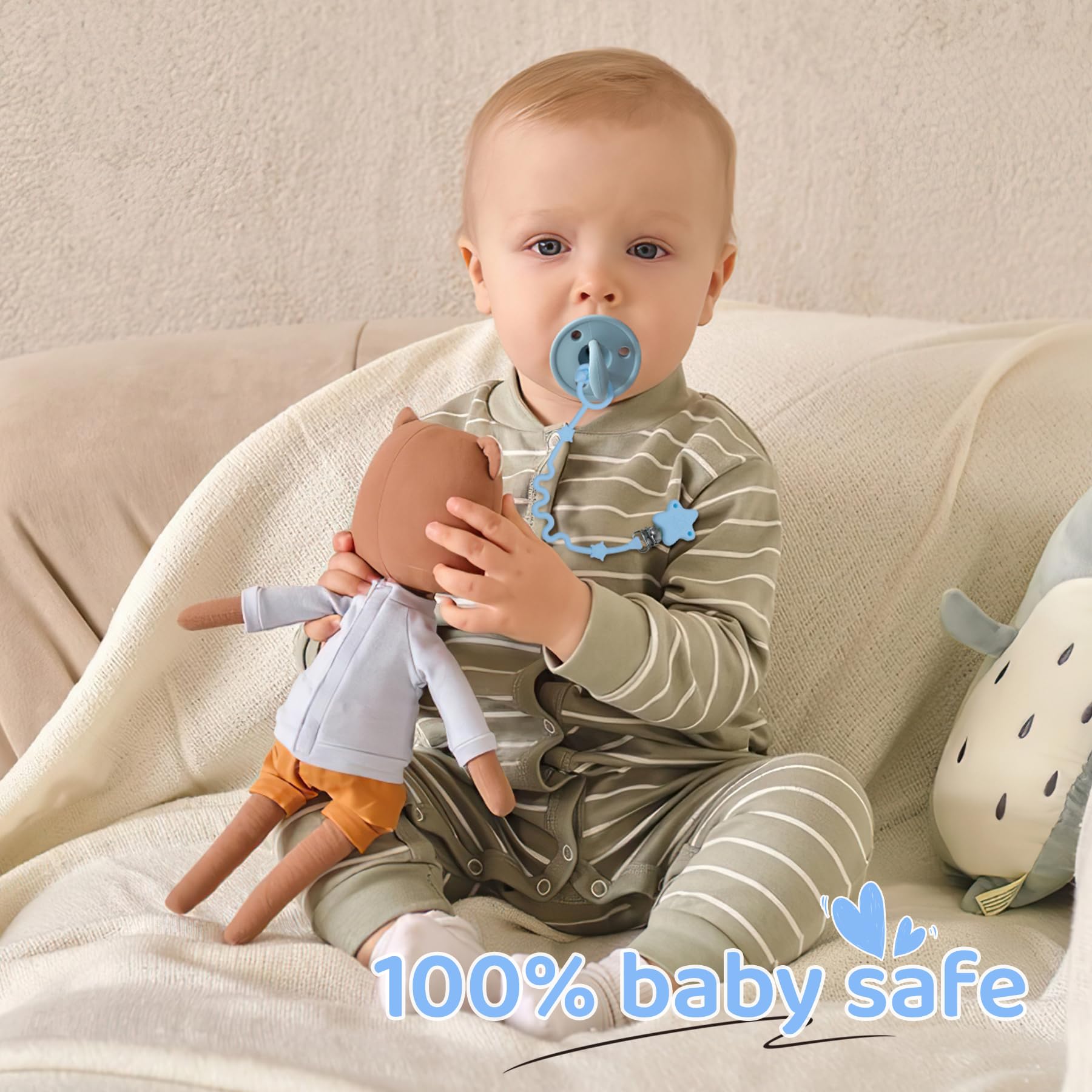 RTMOK pacifier clips come free with purchase for quick securing during outings.