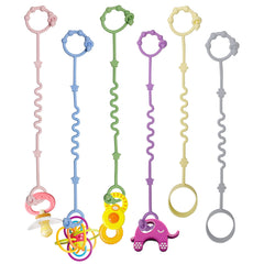 RTMOK toy straps silicone close-up highlighting safe, food-grade material for babies.