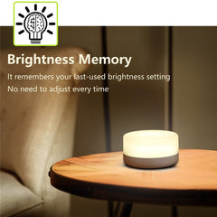 RTSU Rechargeable Mini Touch Night Light built-in battery enables cordless travel.