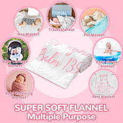 Rtteri christening gift baby blanket with timeless Bible verse motif