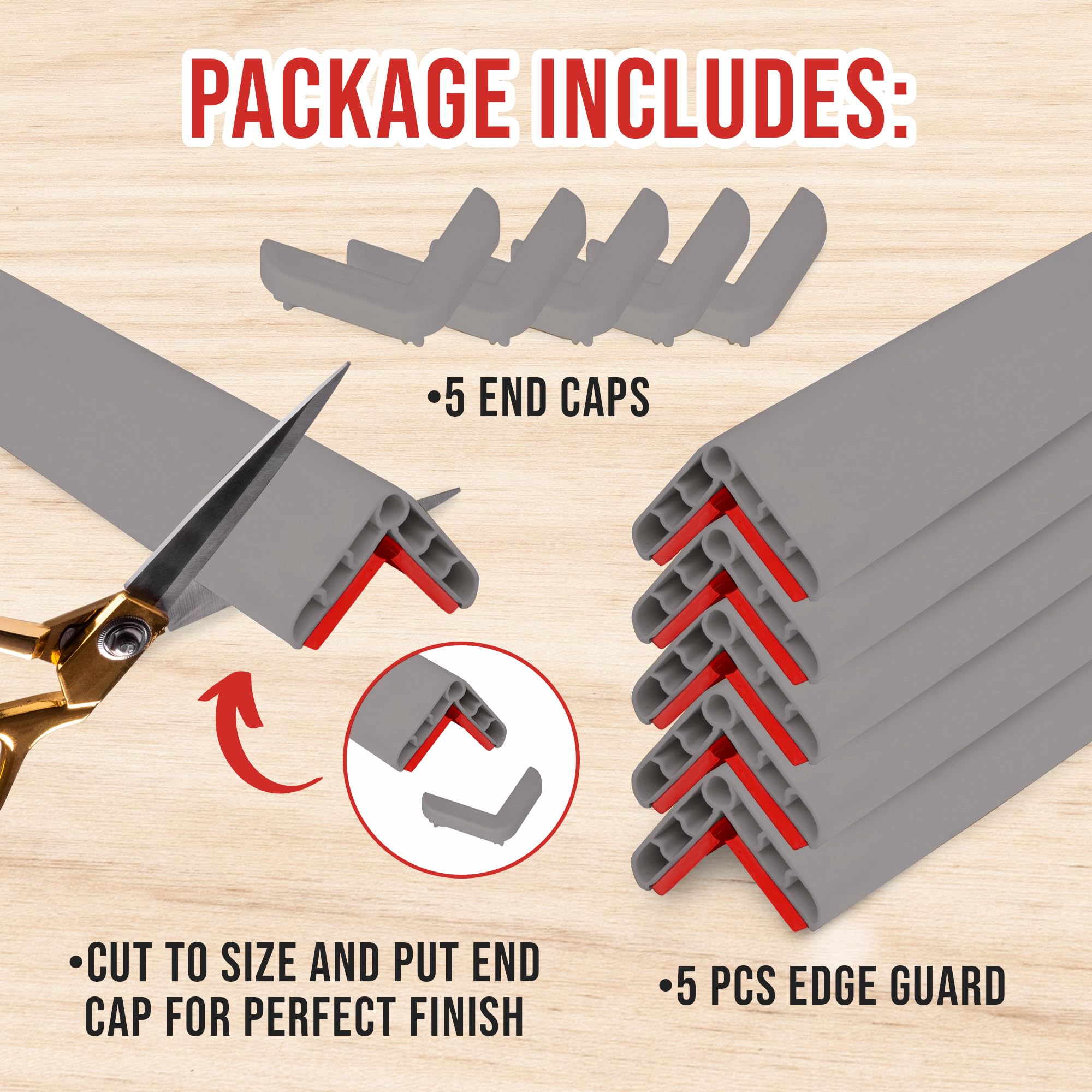 Rubber Bond edge protector prevents wall damage during play