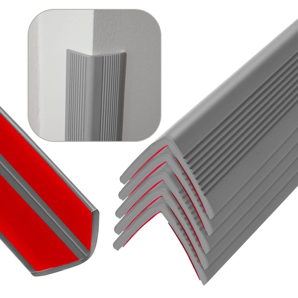 Rubber Bond wall corner guard grey on wall offers kid-safe protection and wall care.
