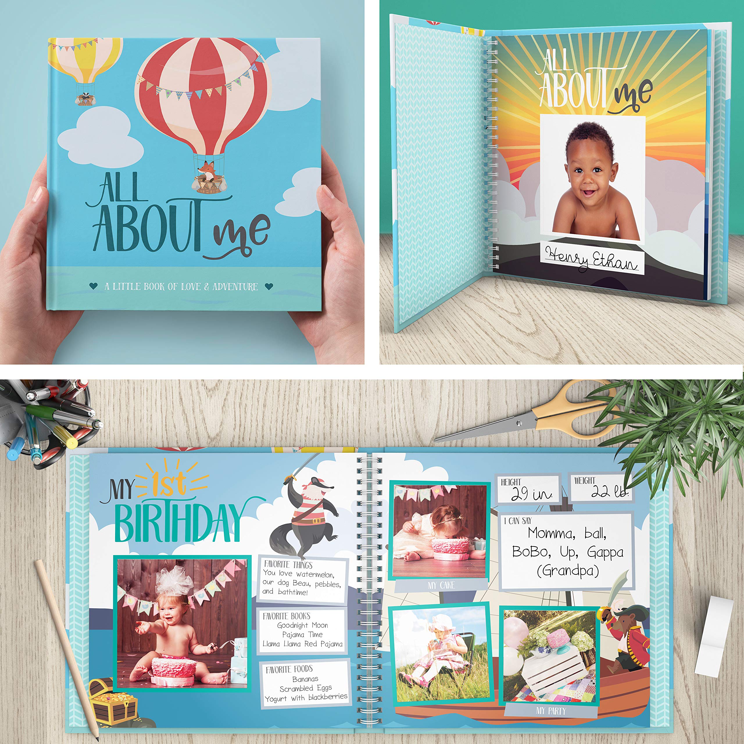 RubyRoo Memory Book milestones pages capture first crawl and words with simple prompts.