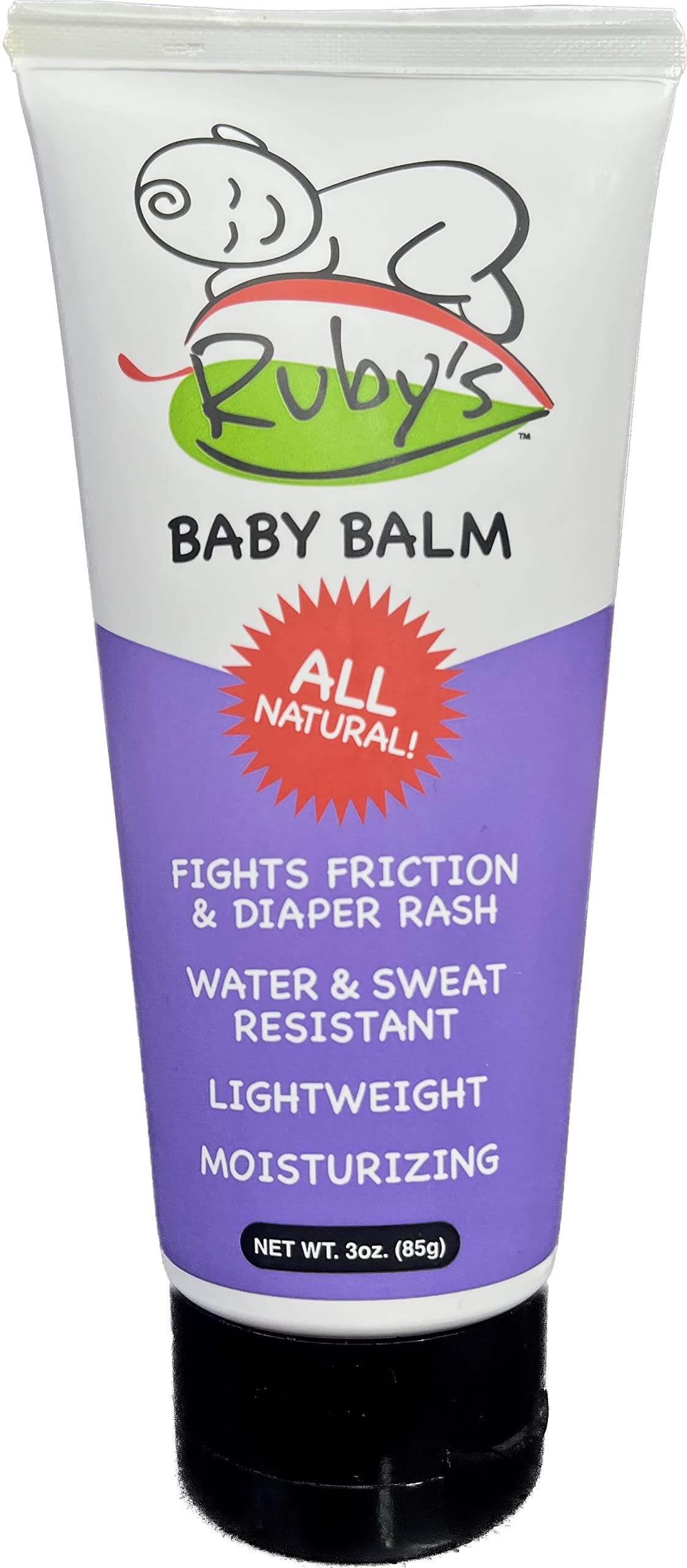 Ruby’s Lube baby ointment bottle with calendula oil for gentle diaper rash care.