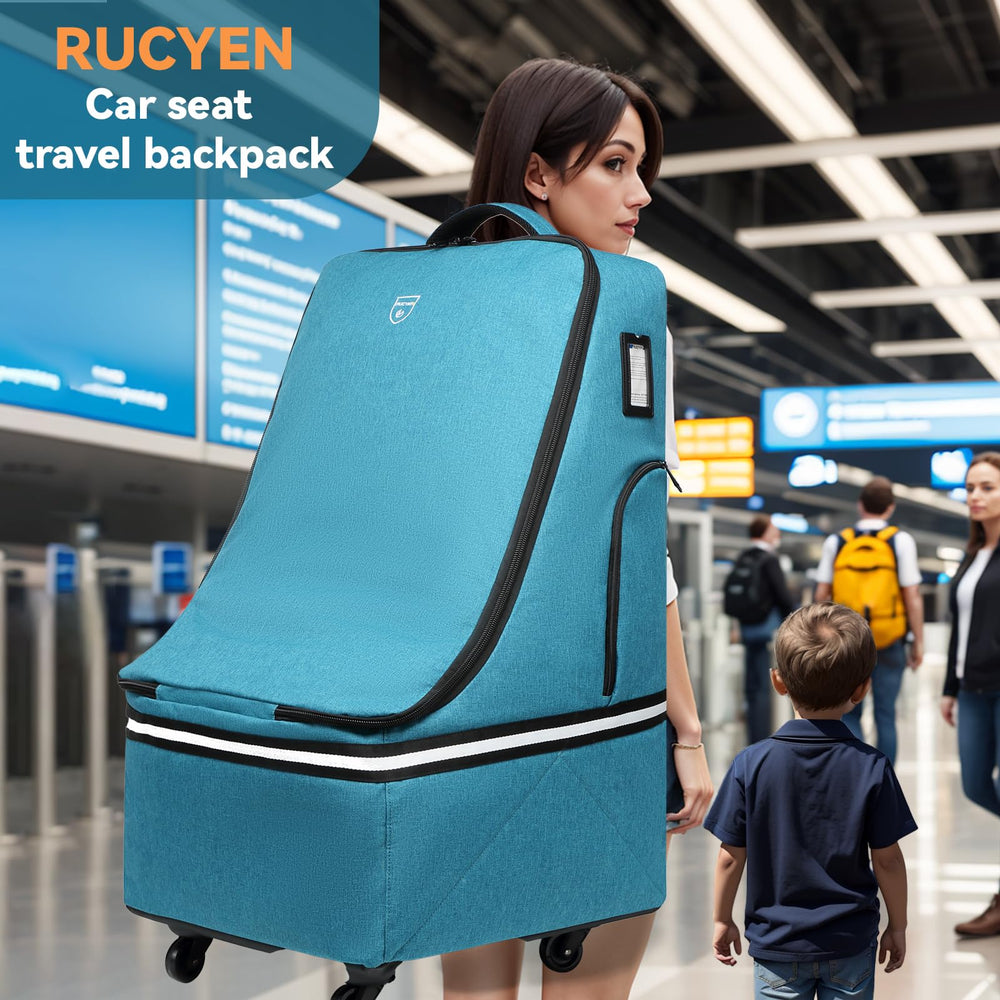 RUCYEN rolling car seat bag airplane-ready design supports quick airport transitions