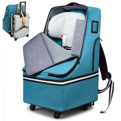 RUCYEN rolling car seat bag top view shows travel-ready design for easy boarding