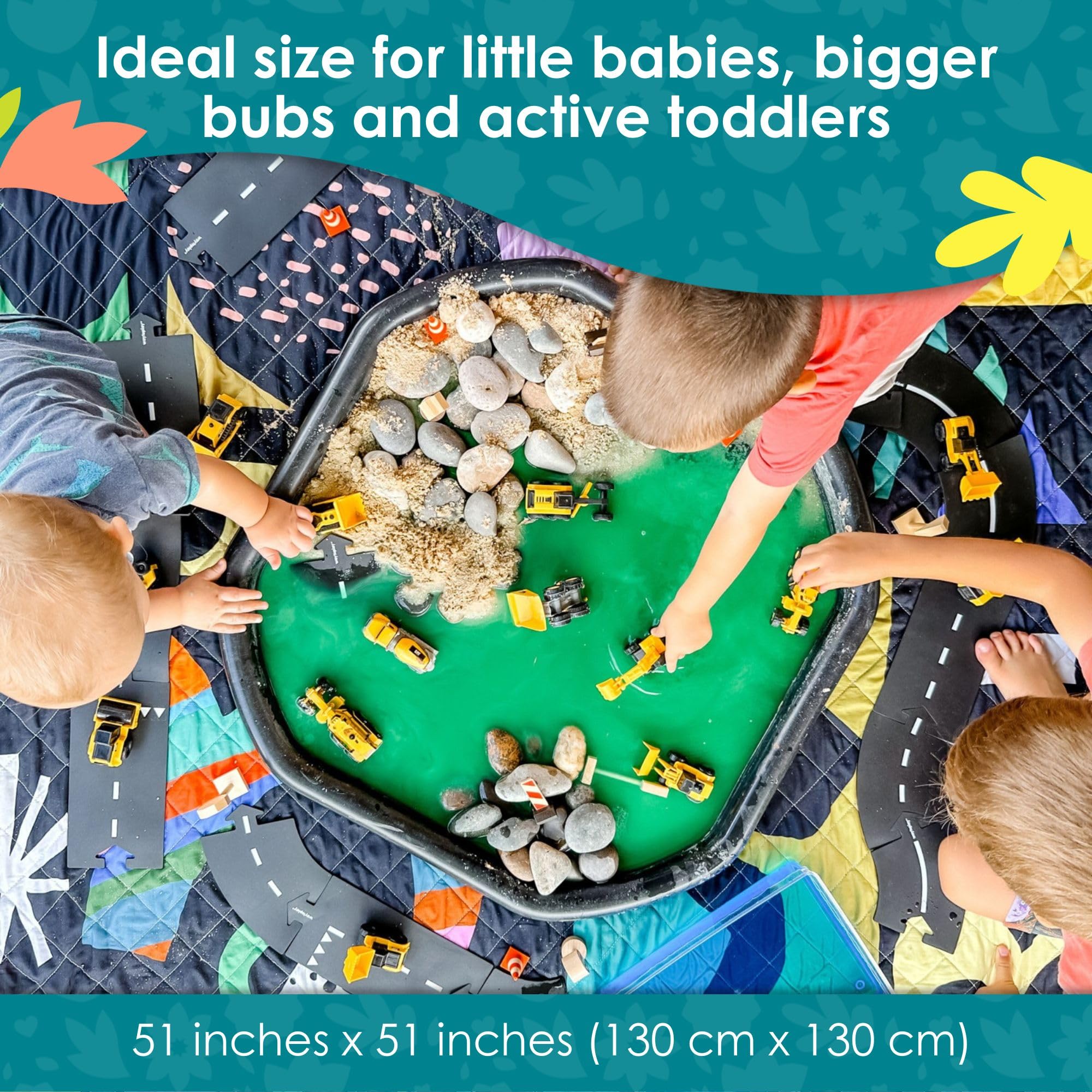 Rudie Nudie baby play mat crawling-tummy-time provides comfortable cushioning for infants