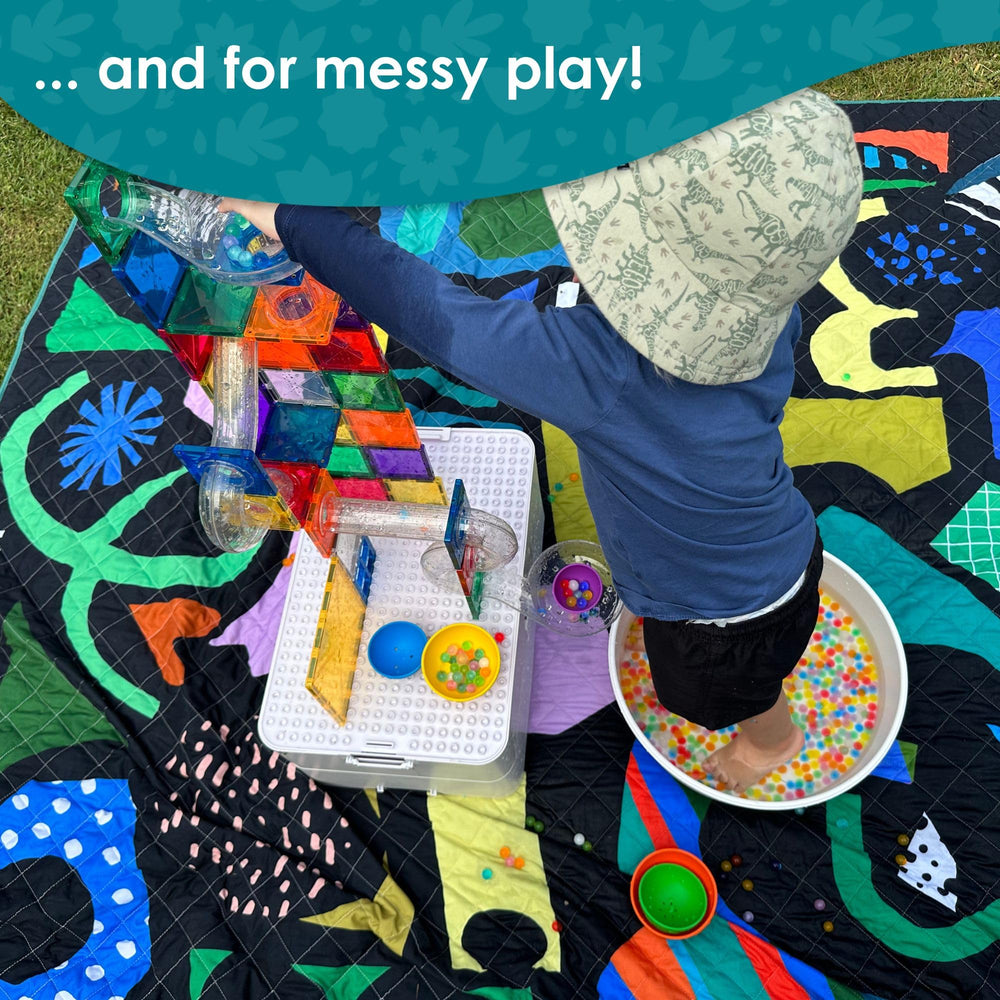 Rudie Nudie baby play mat durable-cotton-top offers soft tummy-time surface