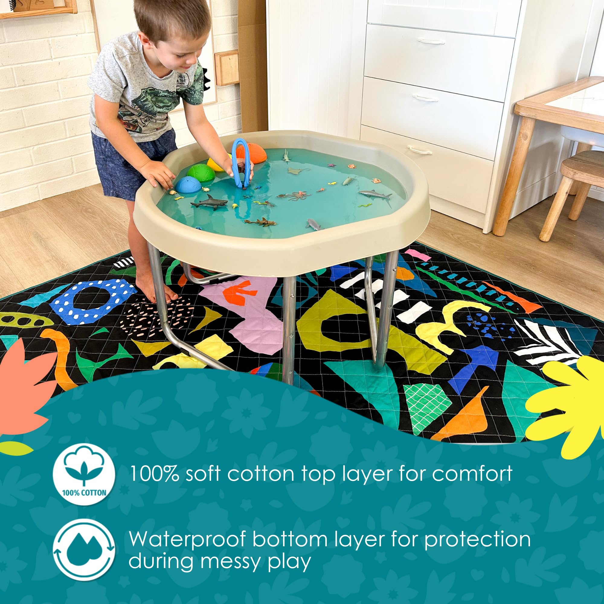 Rudie Nudie baby play mat folded-transport shows foldable portability for families