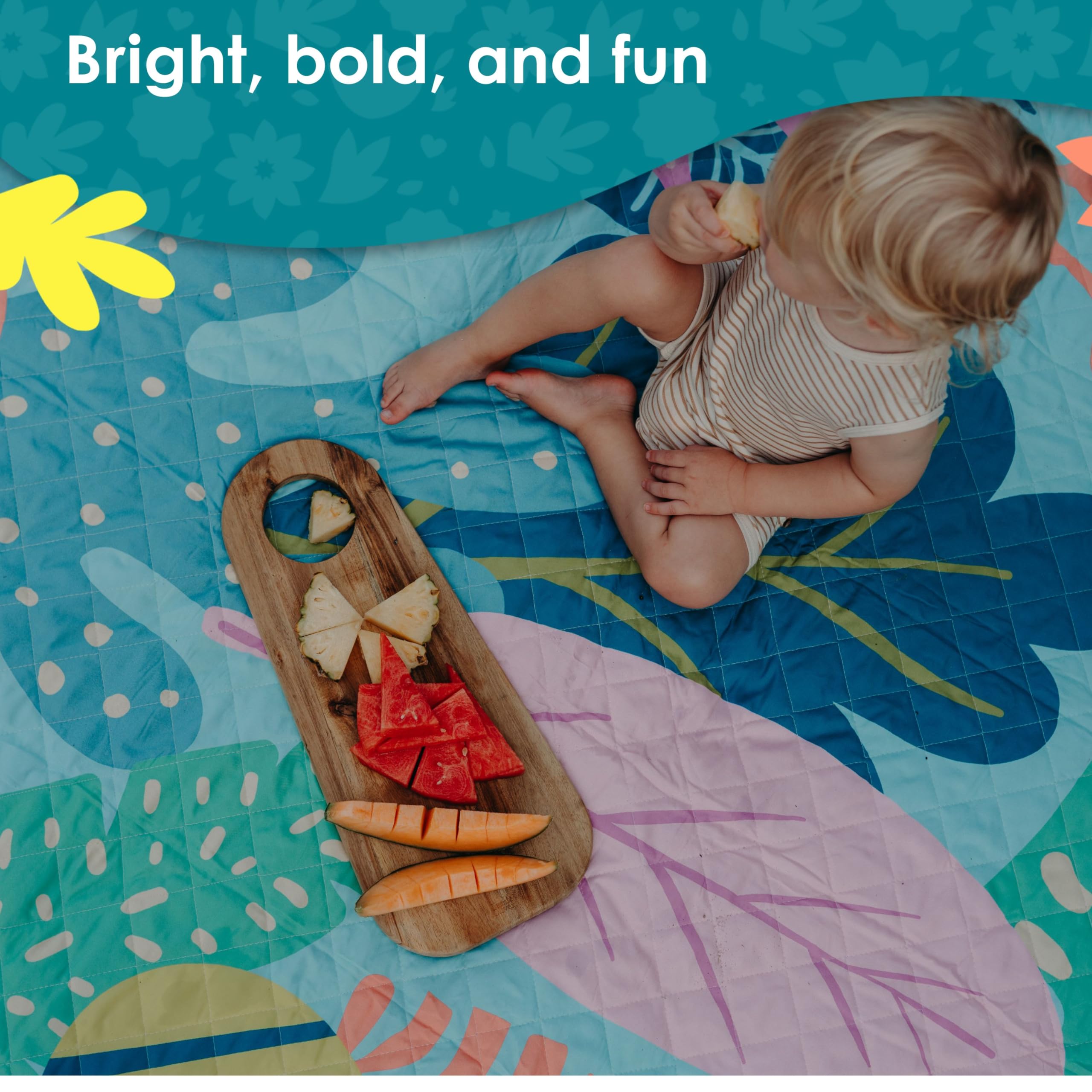 Rudie Nudie Baby Play Mat machine-washable for easy cleanup.