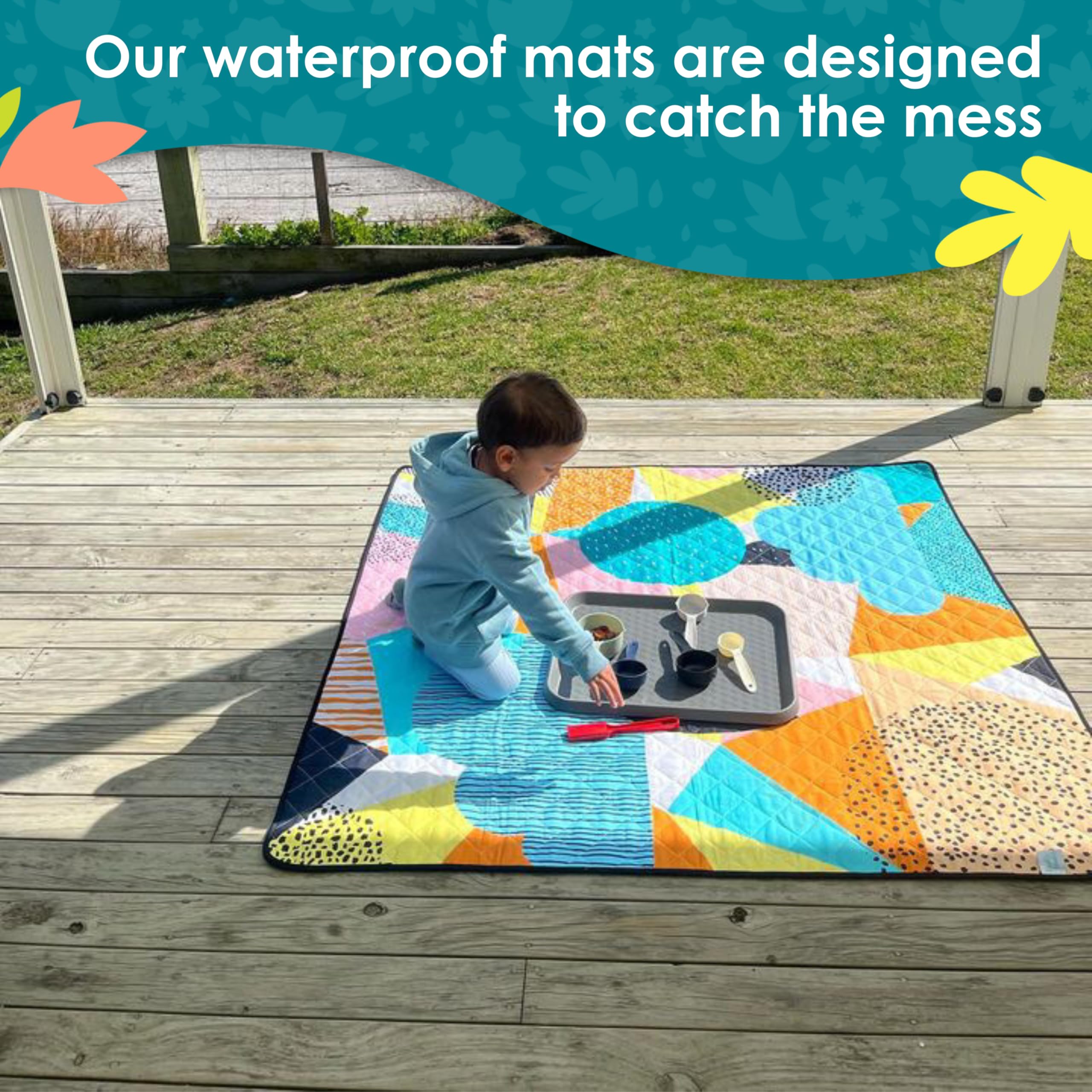 Rudie Nudie Baby Play Mat soft cotton-top surface.