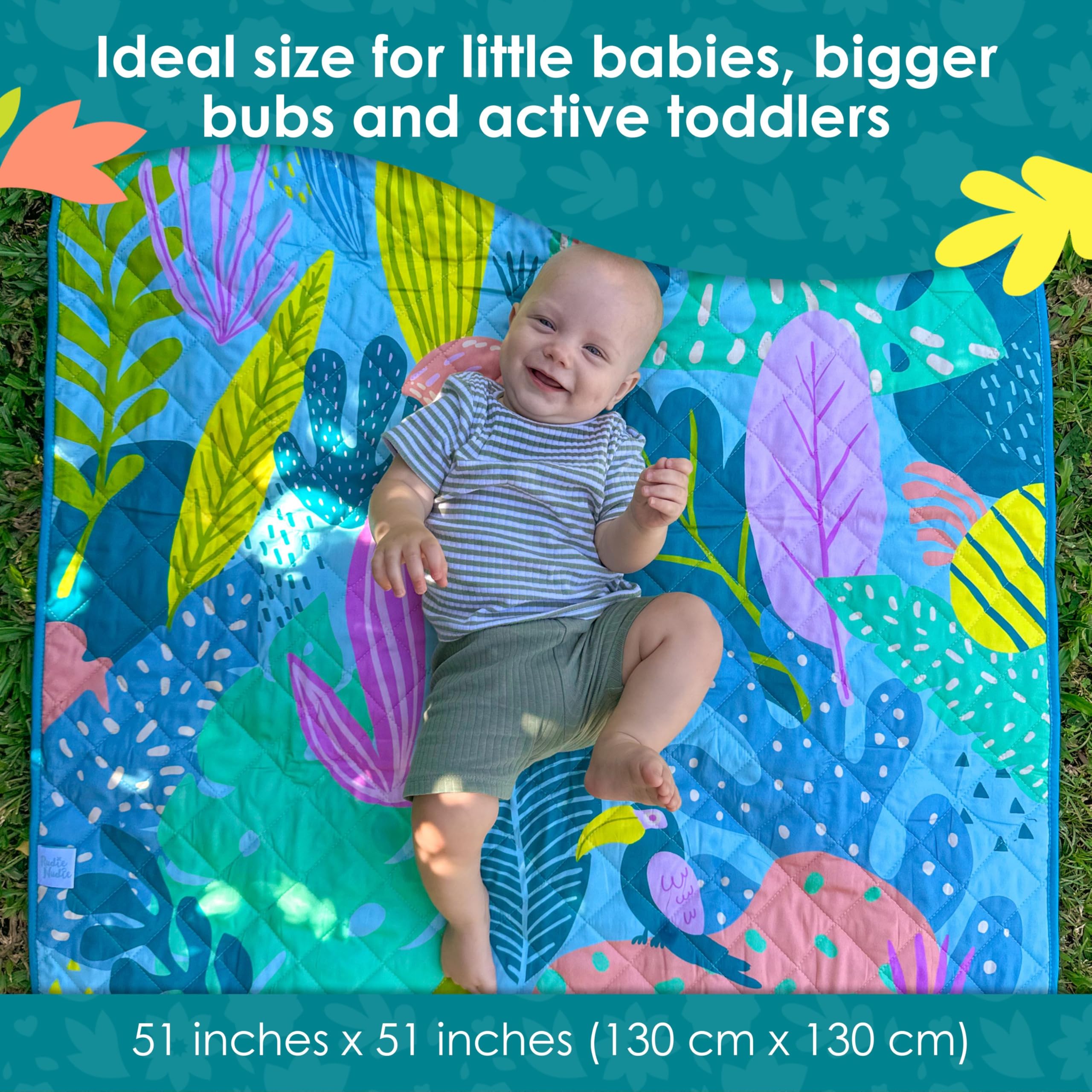 Rudie Nudie Baby Play Mat tummy-time area with soft surface.