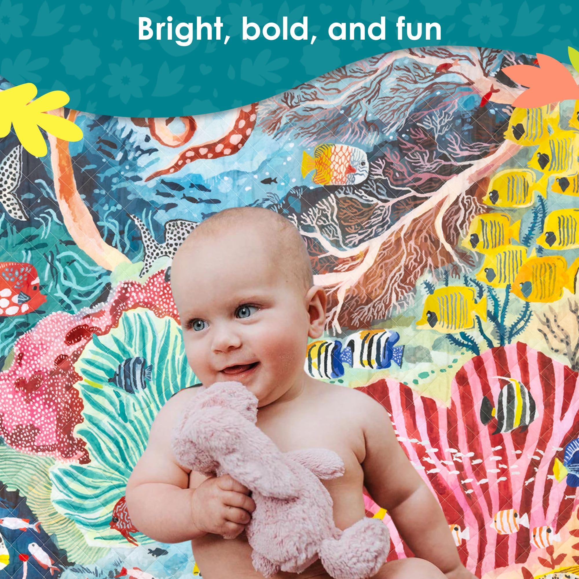 Rudie Nudie play mat shows soft cotton top for tummy time comfort