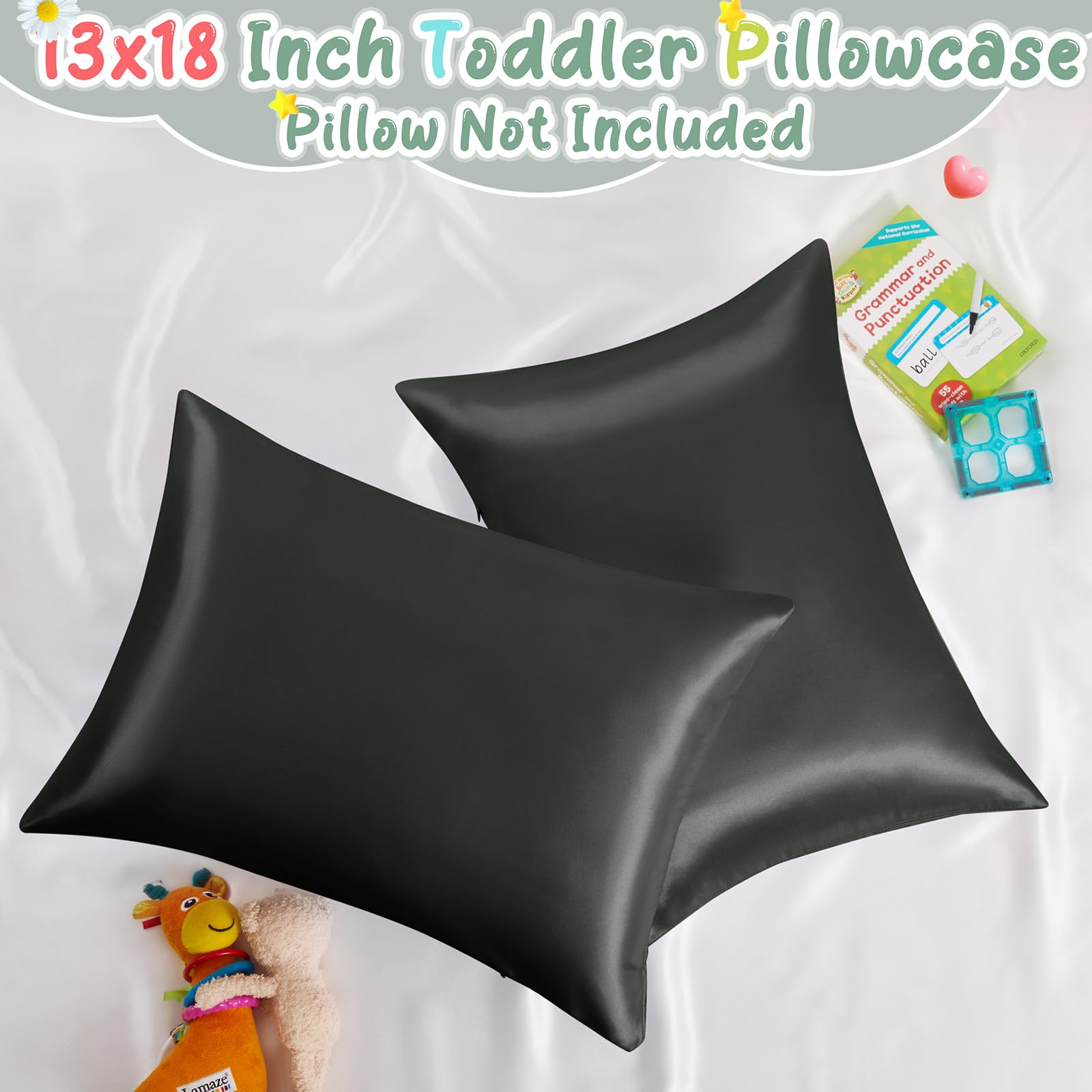 RUDONG M satin toddler pillowcase 13x18 pack two highlighting value