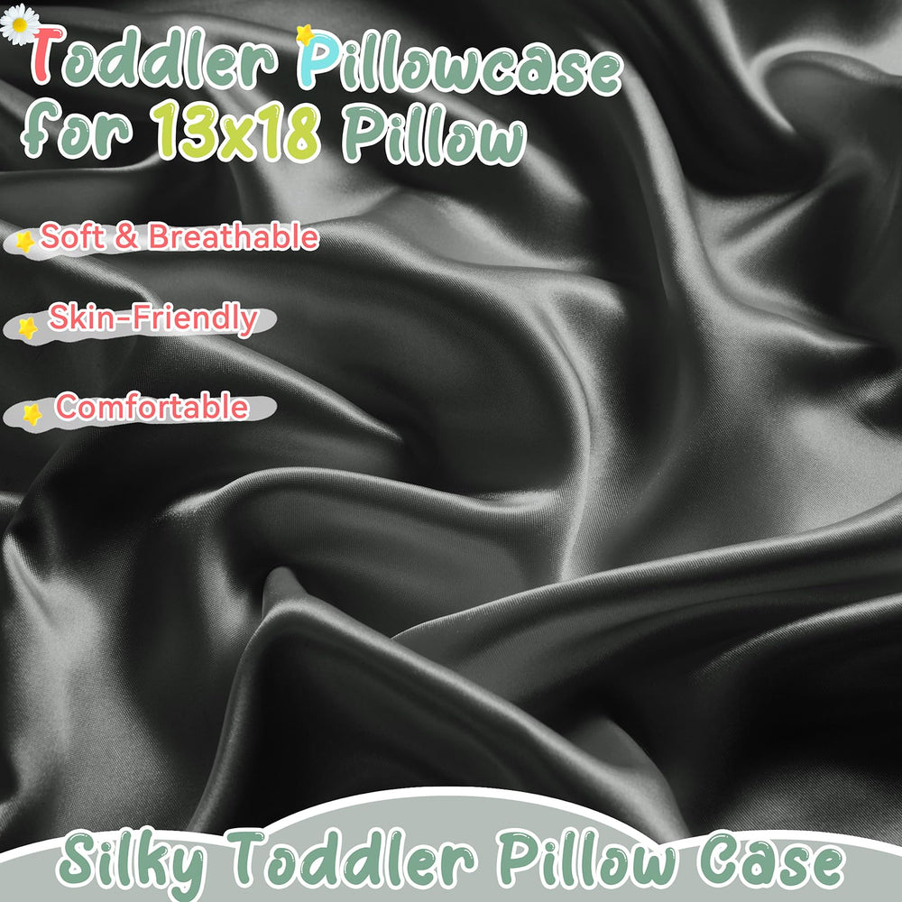 RUDONG M satin toddler pillowcase on crib or travel pillow usage