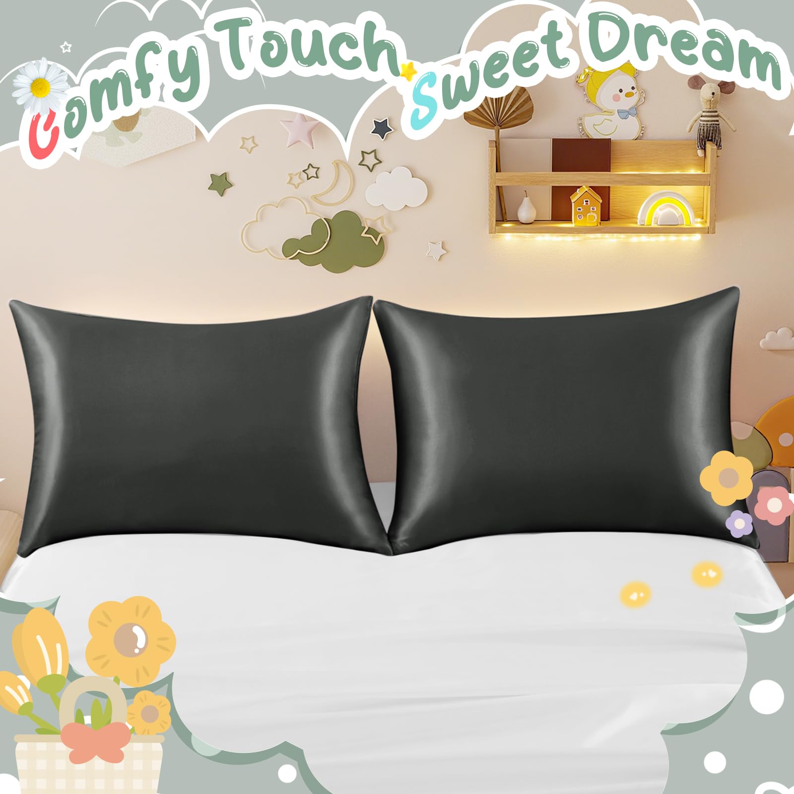 RUDONG M satin pillowcase easy care instructions washable