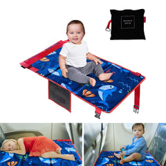 Ruimix toddler airplane bed folded-compact for easy packing on trips.