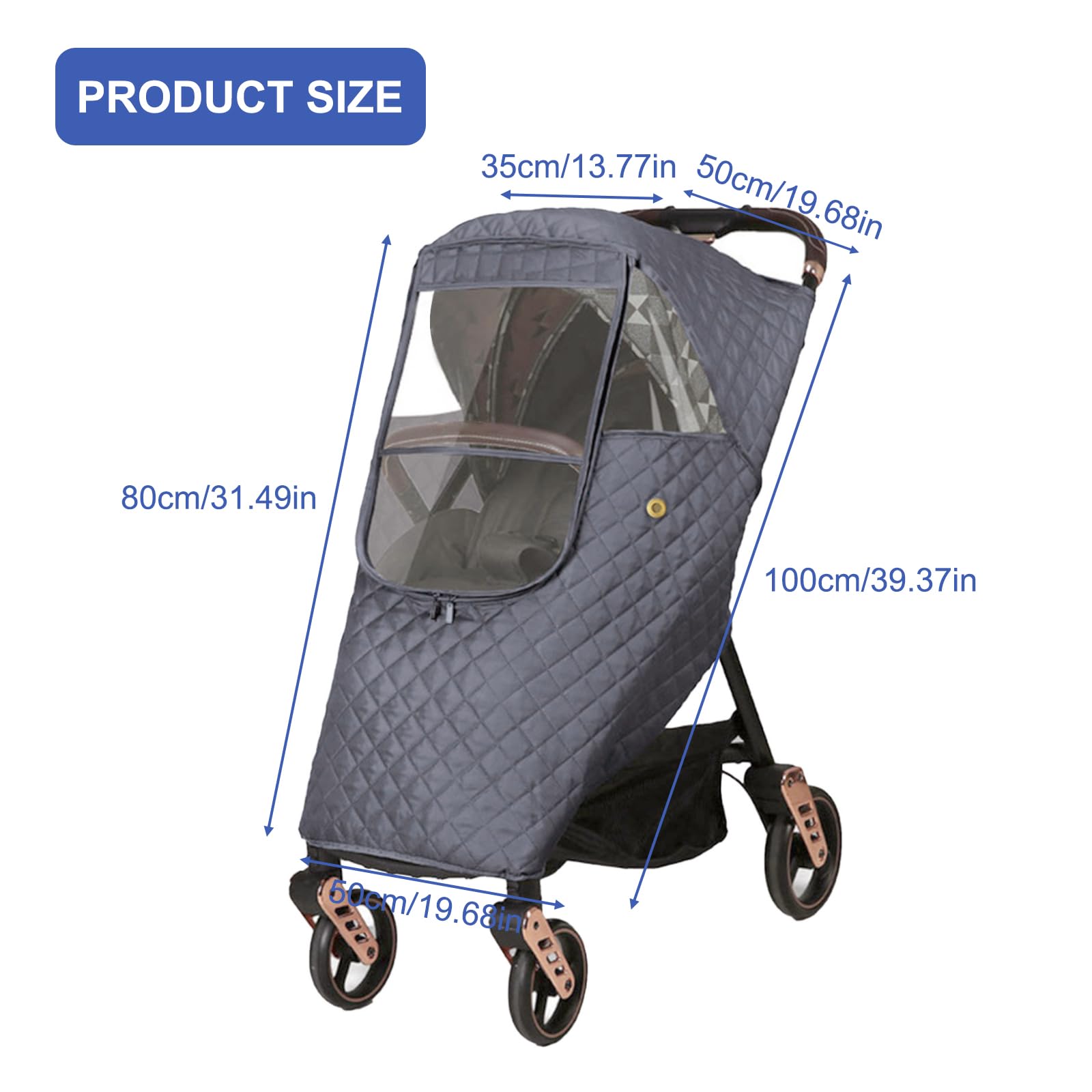 Ruiqas rain-cover clear-window PMMA provides clear visibility for supervision.
