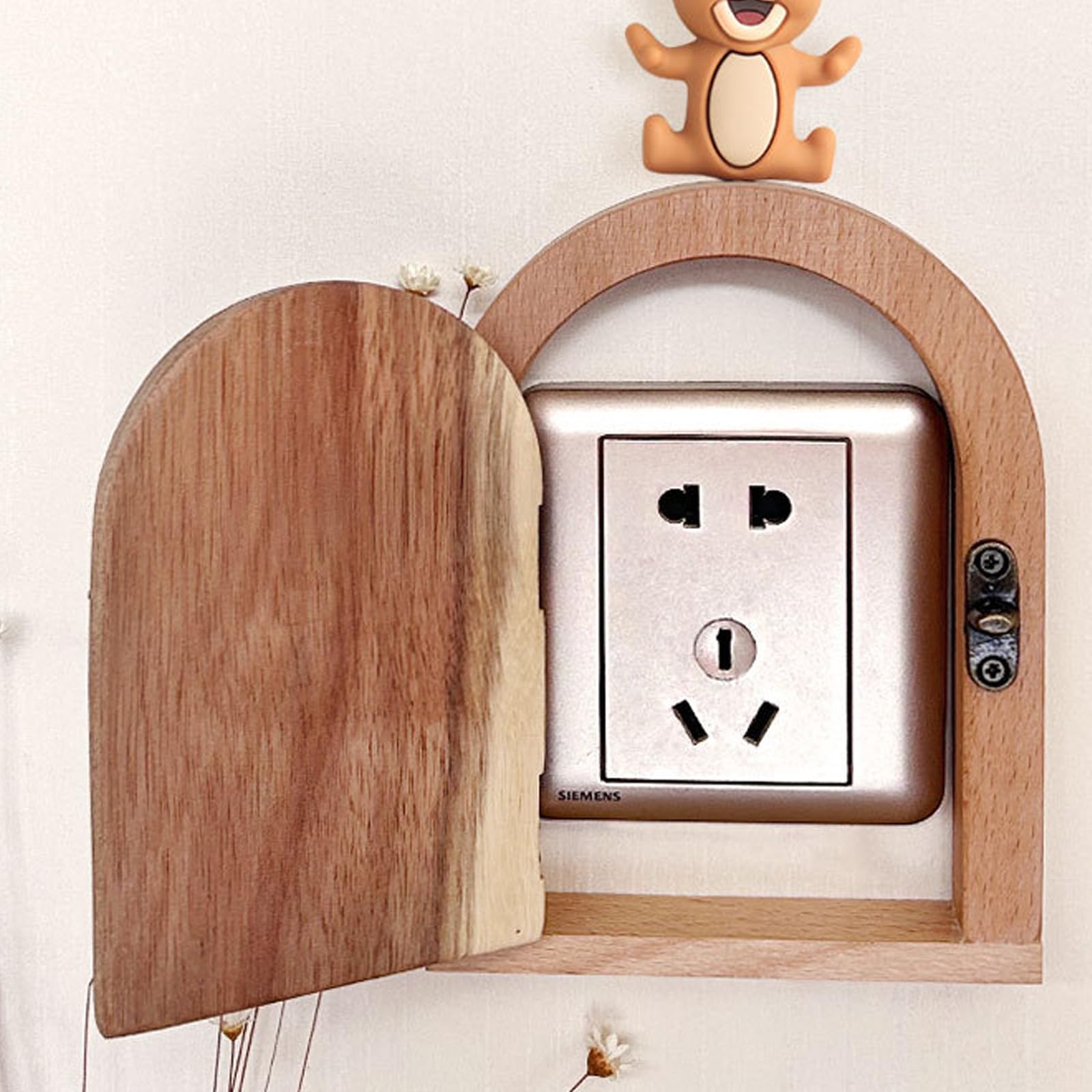 RUIYUE Nursery decor fairy door blends charm with outlet protection