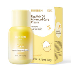 RUNBEN Nourishing Baby Face Cream bottle close-up highlighting gentle hydration for sensitive skin.