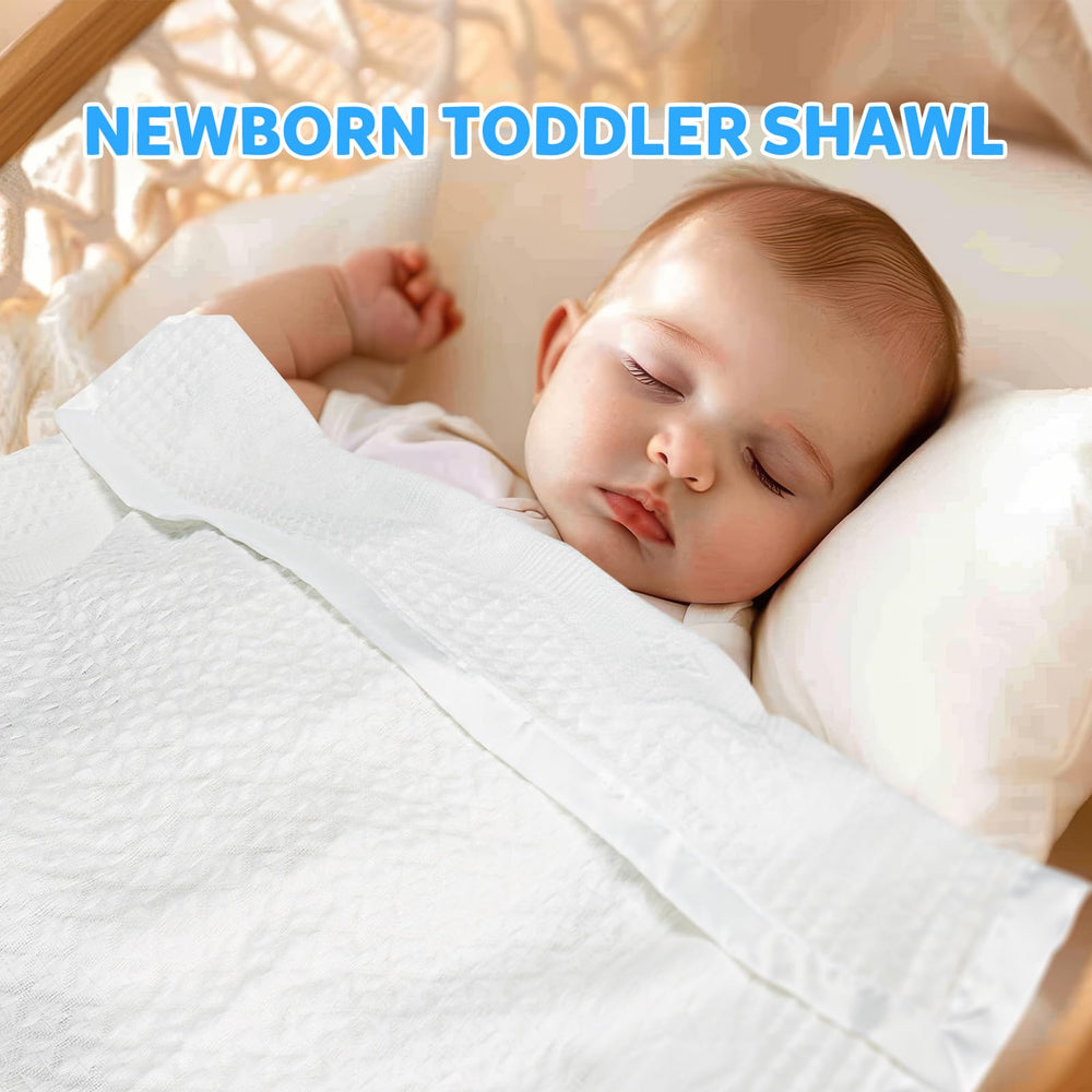 Runeaoys baby shawl serves as a cozy cuddling or nursing cover option