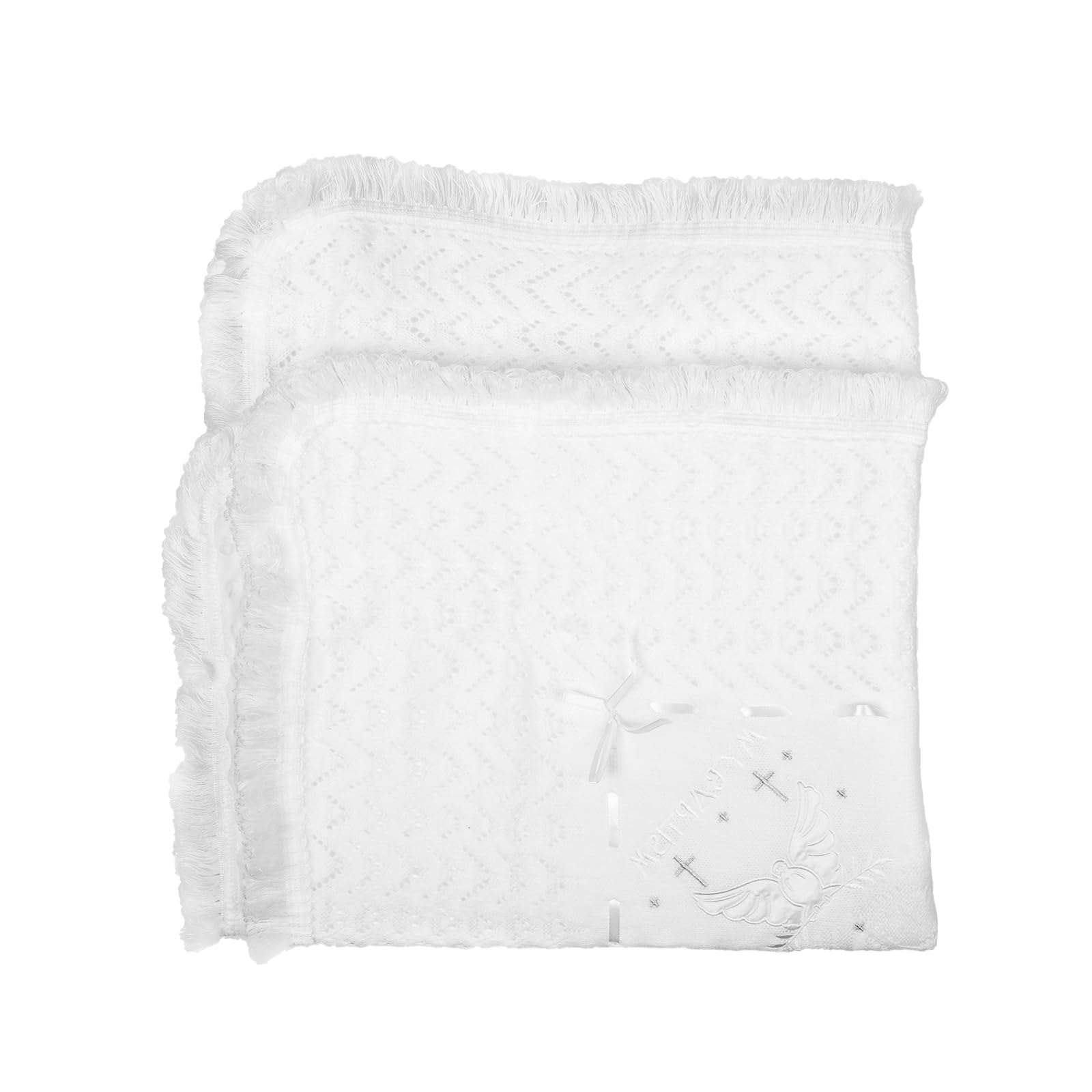 Runeaoys easy-care baptism blanket, machine washable and durable.