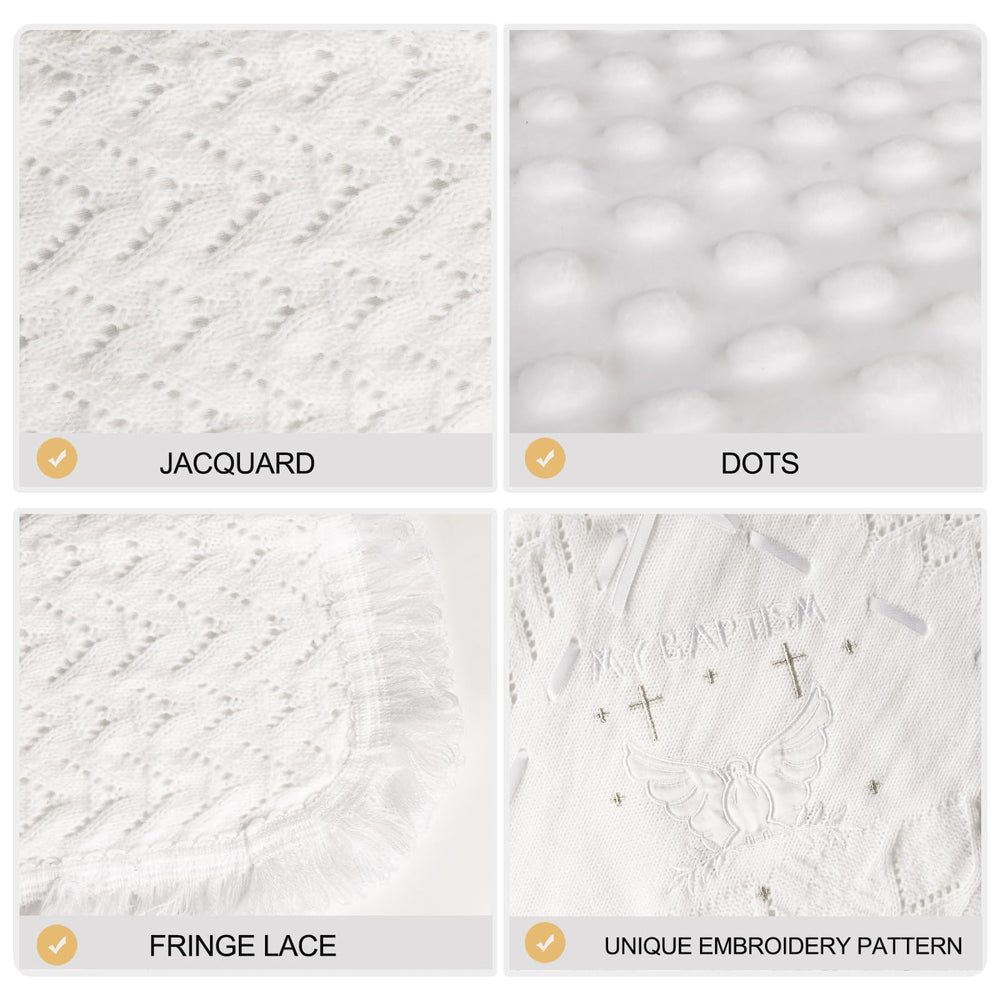 Runeaoys neutral baby blanket suitable for prams and cots.