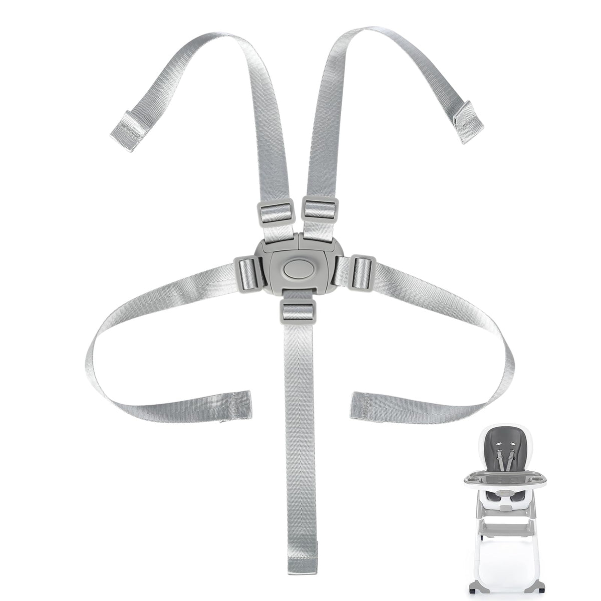 Runhike adjustable high chair straps with quick-release buckles for quick, secure meals.