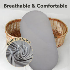 Runhike bassinet sheets are breathable polyester for baby comfort during naps.