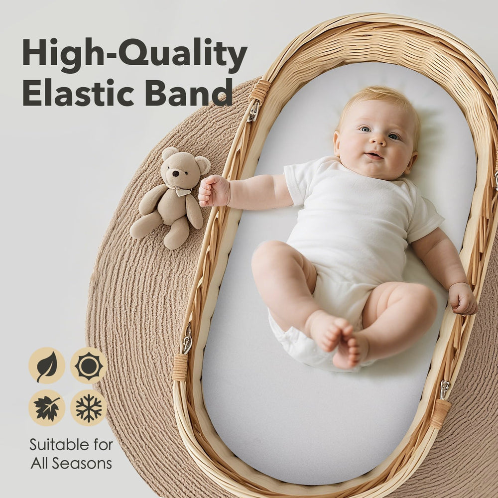 Runhike bassinet sheets are easy-care and machine-washable for busy nurseries.