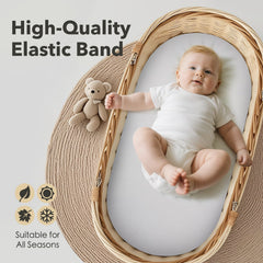 Runhike bassinet sheets are easy-care and machine-washable for busy nurseries.