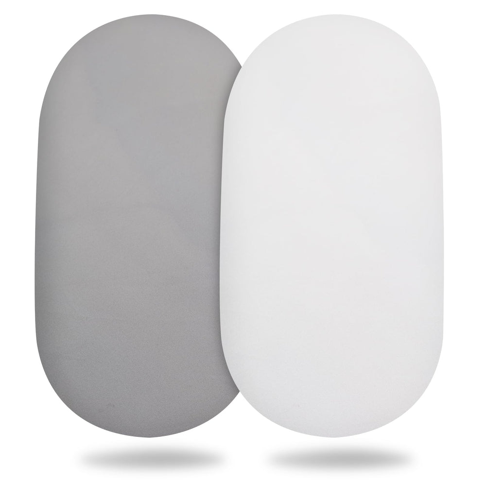 Runhike bassinet sheets show a perfect-fit elastic edge for Burts Bees bassinets.