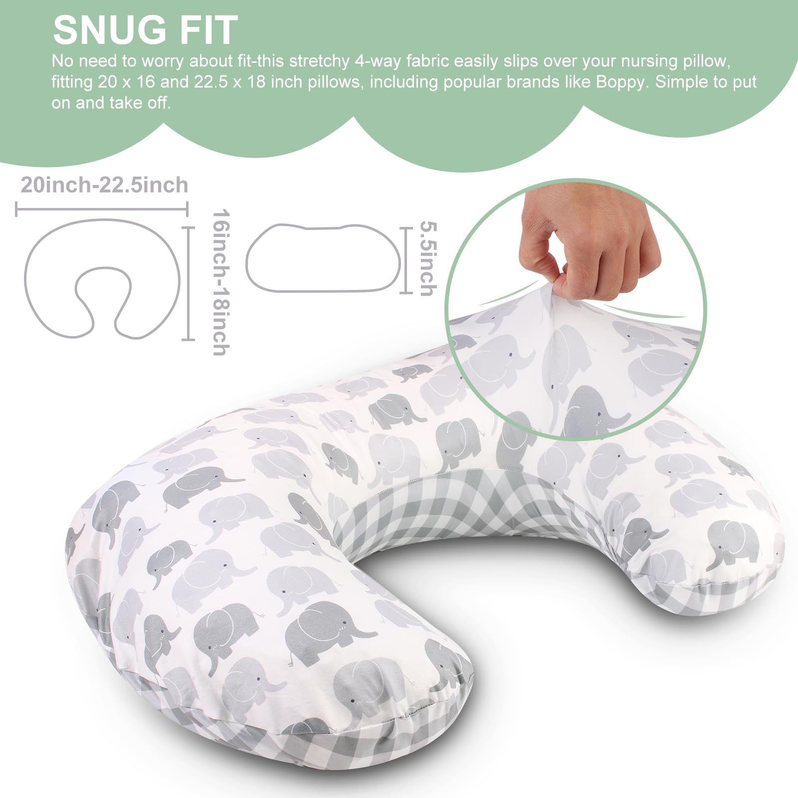 Runhike double-sided print pillow cover offering two designs for versatile styling.