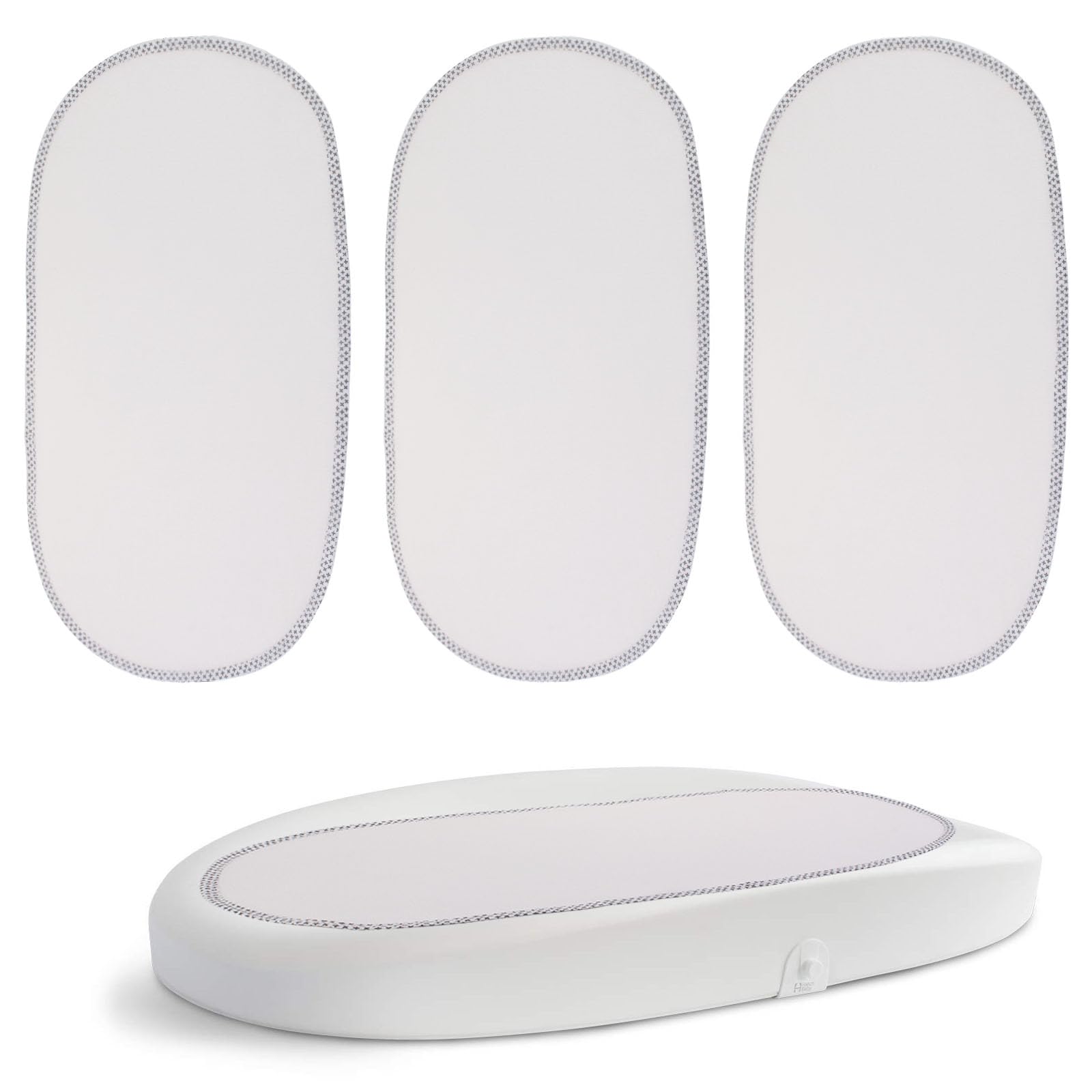 Runhike changing pad liner 3-pack shown for easy, clean diaper changes.