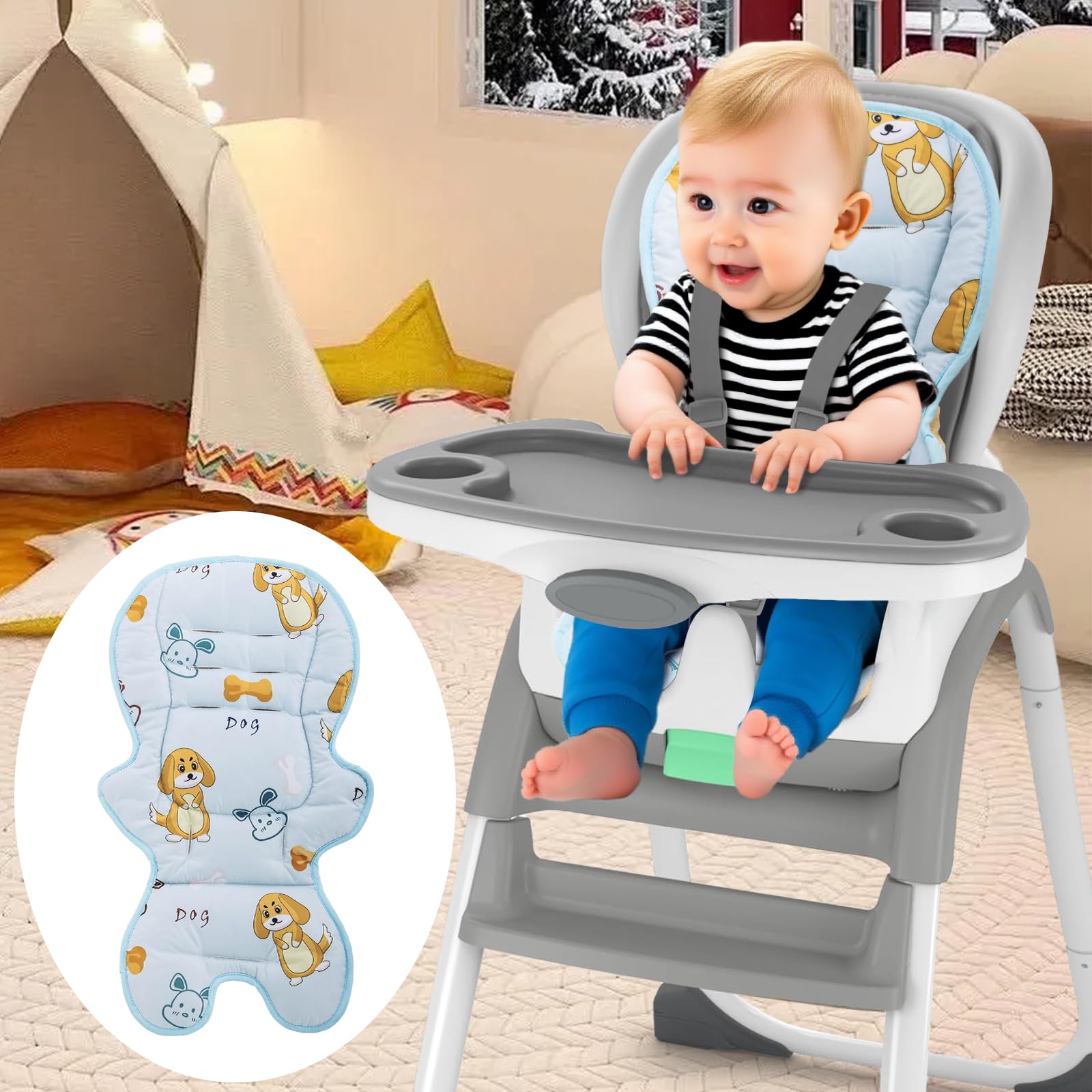 Runhike perfect-fit engineered design aligns precisely with Ingenuity high chair.